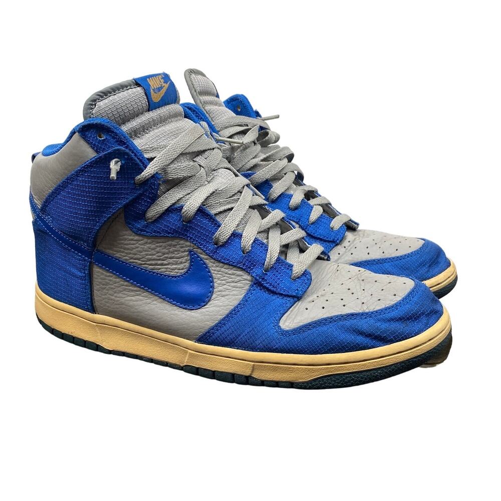 Nike Men’s High-Top Athletic Shoes in Blue, Gray, and Tan